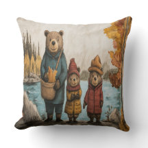 Ein Herbsttag mit der Bärenfamilie am See