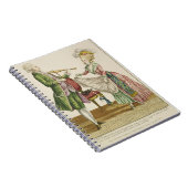 Ein Herr, der die Violine spielt, während eine Notizblock (Rechte Seite)