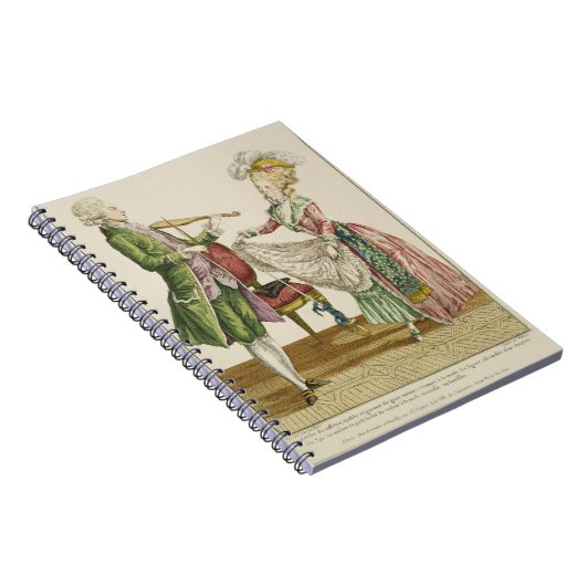 Ein Herr, der die Violine spielt, während eine Notizblock (Rechte Seite)