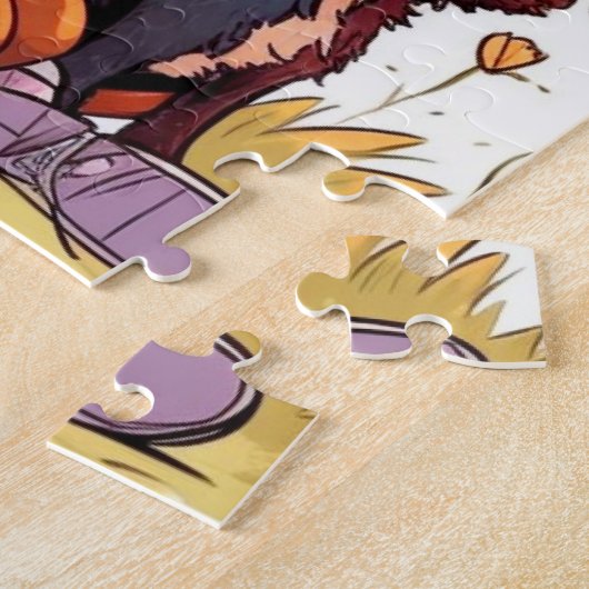 Ein herrliches schwarzes Mädchen und ihr Furchen-P Puzzle (Seite)