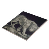 Ein herumstreichender Tiger (Bleistift auf Papier) Fliese (Seite)