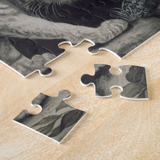 Ein herumstreichender Tiger (Bleistift auf Papier) Puzzle (Seite)