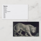 Ein herumstreichender Tiger (Bleistift auf Papier) Visitenkarte (Vorne/Hinten)