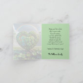 Ein Herz aus Kleeblättern unter dem Regenbogen Feiertagskarte (Innenseite)