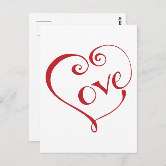 Ein Herz aus Liebe am Roten Platz Postkarte (Vorne/Hinten)