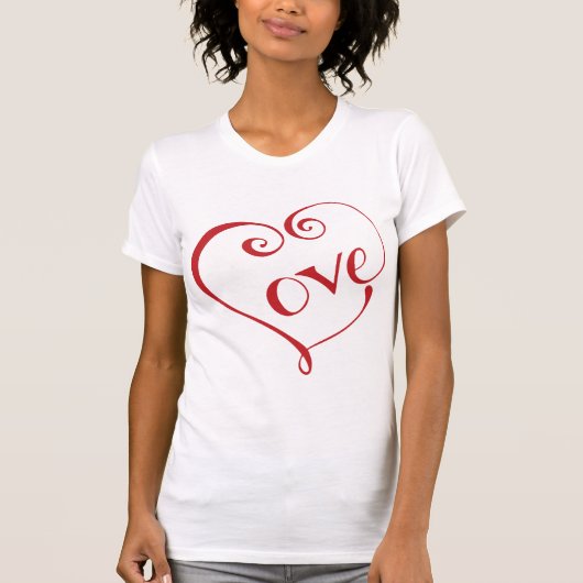 Ein Herz aus Liebe in Rot T-Shirt (Vorderseite)