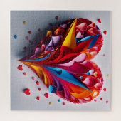 Ein Herz aus Origami Puzzle (Horizontal)