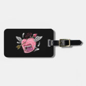 ein Herz der Liebe mit Lippen und Flügeln, die von Gepäckanhänger (Vorderseite horizontal)