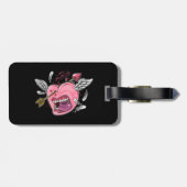 ein Herz der Liebe mit Lippen und Flügeln, die von Gepäckanhänger (Rückseite horizontal)