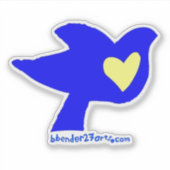 ein Herz für die Ukraine Aufkleber (Vorderseite)