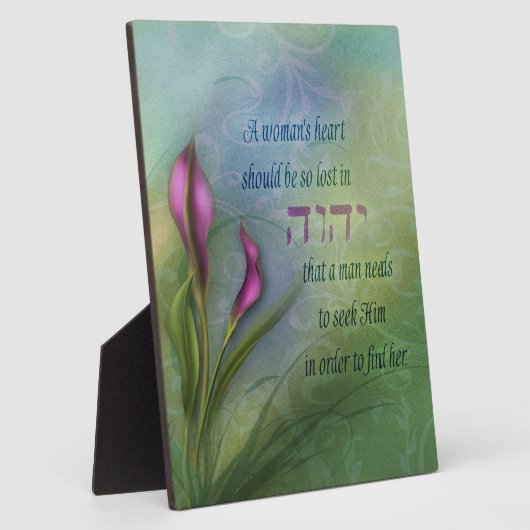 Ein Herz für Frauen - Calla Lily Fotoplatte (Seite)