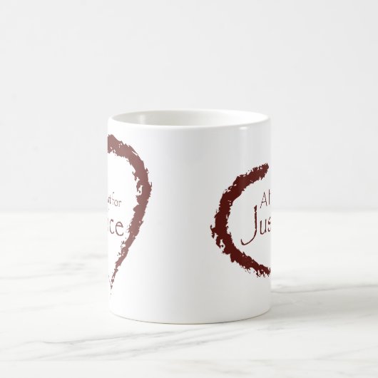 Ein Herz für Gerechtigkeits-Tasse Kaffeetasse (Mittel)