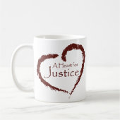 Ein Herz für Gerechtigkeits-Tasse Kaffeetasse (Links)