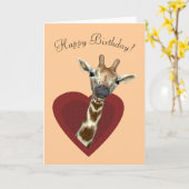 Ein Herz für Giraffen Karte (Gelbe Blume)