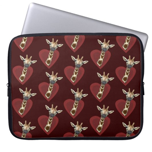 Ein Herz für Giraffen Laptopschutzhülle (Vorderseite)