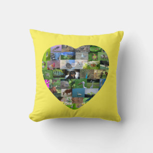 Ein Herz für Tiere - gelb Kissen