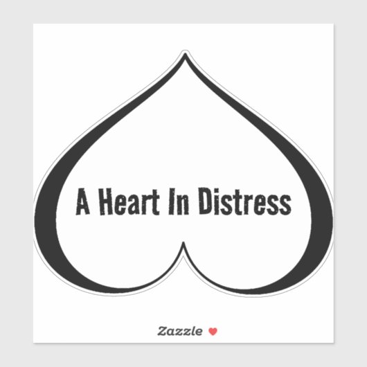 EIN HERZ IN DISTRESS Blank Aufkleber (Blatt)