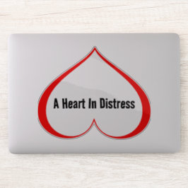 EIN HERZ IN DISTREUE Rot Aufkleber