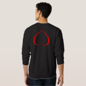 EIN HERZ IN DISTREUE Rot Sweatshirt (Schwarz voll)