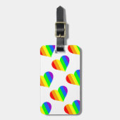 Ein Herz in Regenbogenfarben Gepäckanhänger (Vorderseite vertikal)
