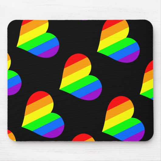 Ein Herz in Regenbogenfarben Mousepad (Vorne)