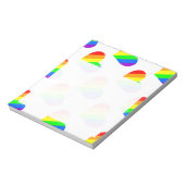 Ein Herz in Regenbogenfarben Notizblock (Rotiert)