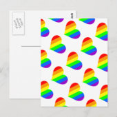 Ein Herz in Regenbogenfarben Postkarte (Vorne/Hinten)