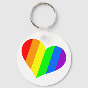 Ein Herz in Regenbogenfarben Schlüsselanhänger