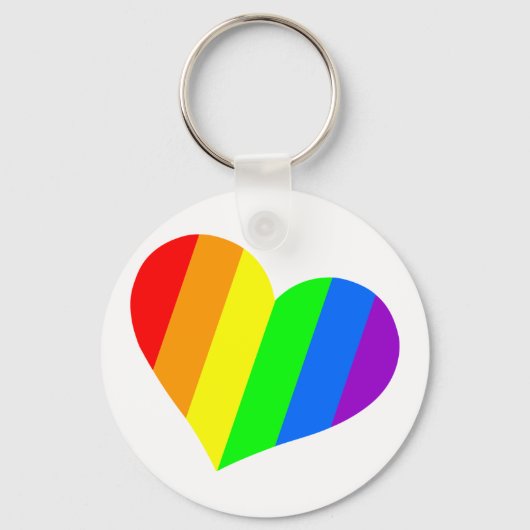 Ein Herz in Regenbogenfarben Schlüsselanhänger (Vorderseite)