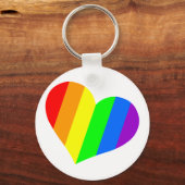 Ein Herz in Regenbogenfarben Schlüsselanhänger (Vorderseite)