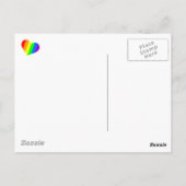 Ein Herz in Sand und Regenbogenfarben Postkarte (Rückseite)