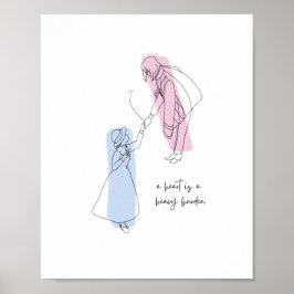 Ein Herz ist eine schwere Last minimaler Design Poster