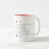 Ein Herz - schöne Wörter der Liebe Zweifarbige Tasse (VorderseiteRechts)