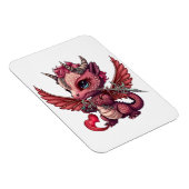 Ein Herz Schwanz Baby Red Dragon Valentine Magnet (Rechte Seite)