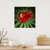 Ein Herz und Rose Poster (Küche)