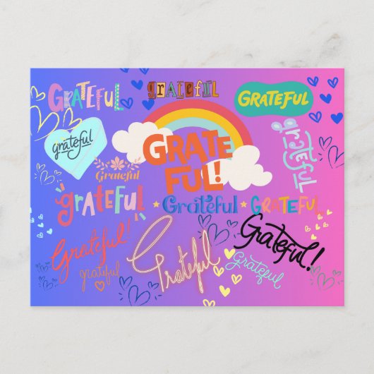 Ein Herz voller Dankbarkeit Postkarte (Vorderseite)