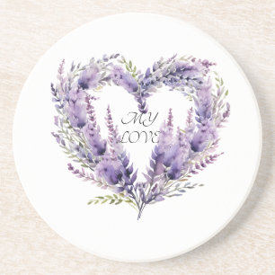 Ein Herz von Lavender. Lila Muster Getränkeuntersetzer