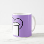 Ein herzförmiger Cartoon Kaffeetasse (VorderseiteRechts)