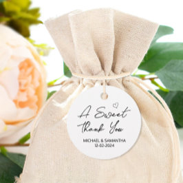 Ein herzlicher Dank für Ihre Gastgeschenk Hochzeit Geschenkanhänger