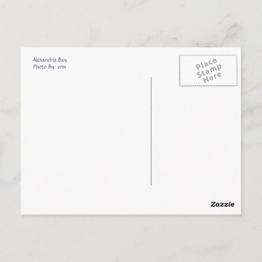 Ein herzlicher Ort Postkarte (Rückseite)