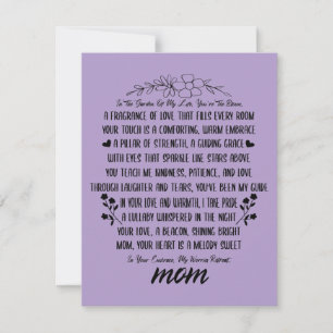Ein herzlicher Tribut an Mama Feiertagskarte