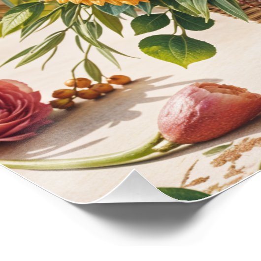 Ein herzliches, blumenglänzendes Poster (Ecke)