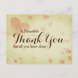 Ein herzliches Dankeschön an Postcard, anpassbar Postkarte