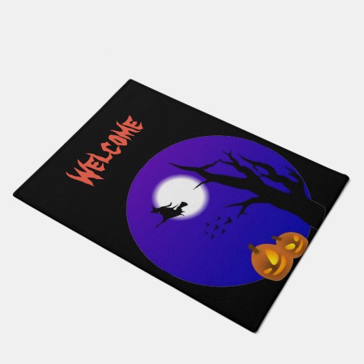 Ein Hexe-Mond Fußmatte (Schrägansicht)