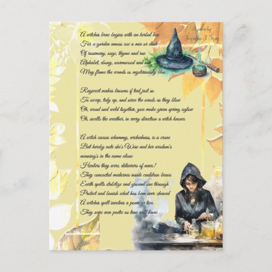 Ein Hexengedicht Postkarte (Vorderseite)