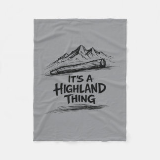 Ein Highland-Ding Warrior Caber Toss Highland Spie Fleecedecke