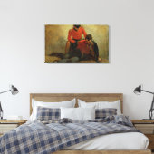 Ein Highlander, Black Watch besucht einen General  Leinwanddruck (Insitu (Schlafzimmer))
