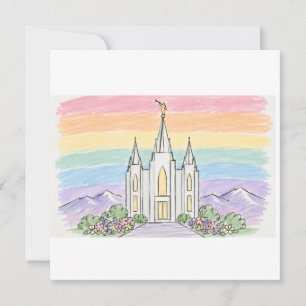 Ein himmlischer Ort des Friedens Schöner LDS-Tem Einladung