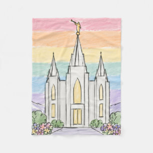 Ein himmlischer Ort des Friedens Schöner LDS-Tem Fleecedecke