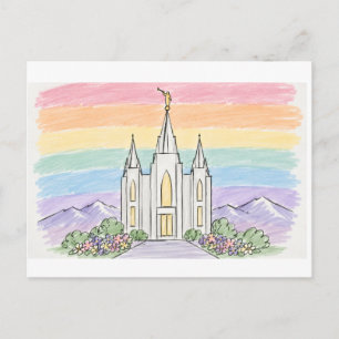 Ein himmlischer Ort des Friedens Schöner LDS-Tem Postkarte